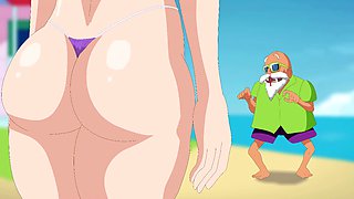 Wild cartoon adventure in a public washroom with teen fantasy