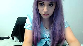 Cute blonde amateur webcam teen masturbating