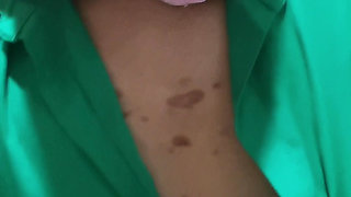 The customer unexpcetly grabbed my breasts.