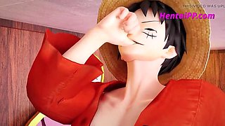 Nami Gets Revenge on Luffy with a Hot Blowjob - One Piece Hentai Sex