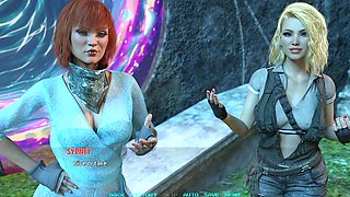 Porn game, space sex, threesome bj