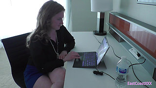 Aella Rae - Horny Redhead Intern Creampie