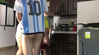 Colombian Babe Gets Fucked Hard in the Kitchen by an Argentine Beef