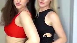 Amateur horny young blonde fingering pussy