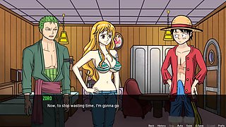 Nami from One Piece gets animated in a wild hentai scene