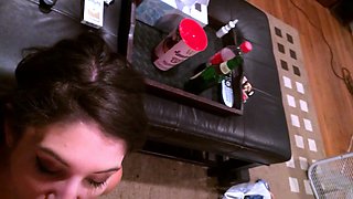 Real amateur college coed teens blowjob cumshot