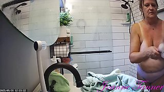 Found Hidden Cam Footage of My Mom Mrs. Joanne Tanner the Real Public Schoolteacher in the Shower on my Dad's Computer 5
