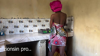 I FUCK MY HOUSE HELP IN THE KITCHEN WHILE SHE WAS TRYING TO COCK BECAUSE MY WIFE IS NOT AROUND