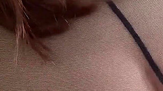 Beauty in Black Pantyhose Obediently Sucks and Bends Over for Doggy Style Fucking