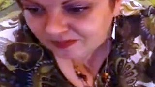 Spanking Her Big Mature Butt on Cam