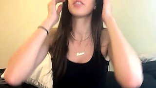 Close up teen foot worship