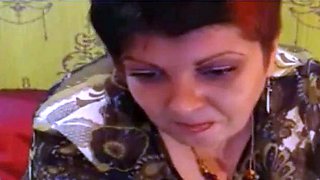 Spanking Her Big Mature Butt on Cam