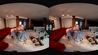 Violet Vs Fucking Machine - Blonde In Stockings Toying