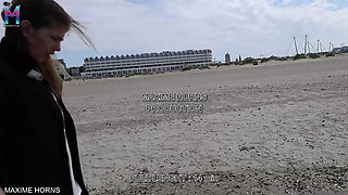 French Vlog Bisexual Beach Outdoor Blowjob Sucking and Stroking with No Shame