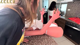 My hot tongue penetrates the breasts of the Zelex doll