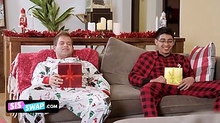Kinky studs surprise their stepsisters with their boners