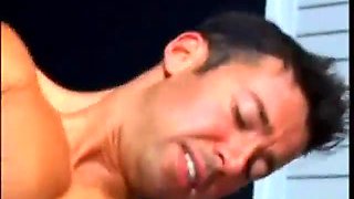 Big tits blonde pegs her man