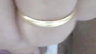 Husband Watches and I Show My Swollen and Open Pussy