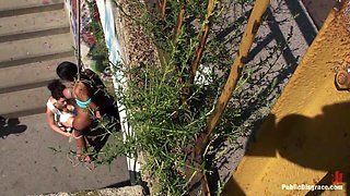 Best of Europe: Big Natural Tits Tied in Public!!!!