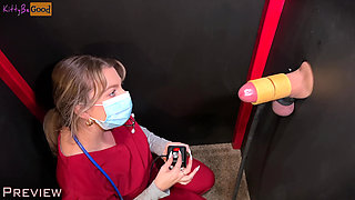 Cum Clinic Gloryhole - Milking Machine Drains Blue Balls