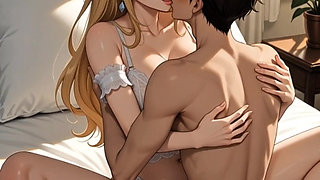 Hentai digital style tow young Romantic love clips