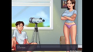 Summertime Saga Jenny Shocked by Anon's Huge Cock - Hot Stepsister Surprise