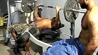 Working out in the gym between Rudy and Trigger ends up with a wild anal on the bench