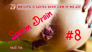 Sperm Drain 8. French MILF Drains Cum in Bathroom! X-ray Design.