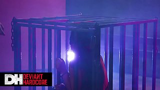 Gina Valentina gets her tight Brazilian pussy drilled in hardcore cage action
