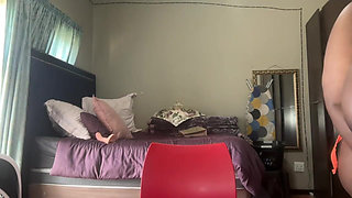 Fat Ass Black Aunty Stripteasing and Moaning