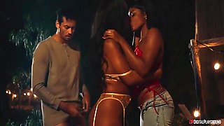 Sexy Black August Skye Hot Threesome Sex