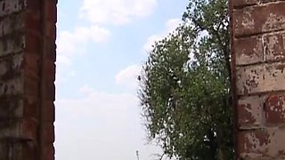 Ebony German Bitch Rides BBC in This Rough Outdoor Action