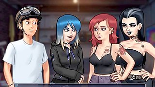 Steamy goth babes in summertime saga - Eve's route