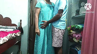 Telugu Aunty Cheats on Husband with His Best Friend - Hot Indian Faking Scene