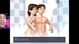 My mother-in-law goes into the bathroom and has hard, wild sex hidden from her husband 😄