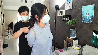 Chinese girl first time bondage