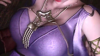 3D Hot Asian Babe Wearing Sexy Dress Have Her First Time Gangbang Sex