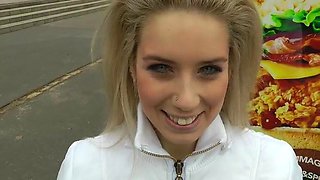 Gorgeous blonde girl public sex vid