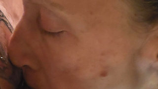 Goode Girl Sucks Hubby's Cock and Balls While Riding a Dildo