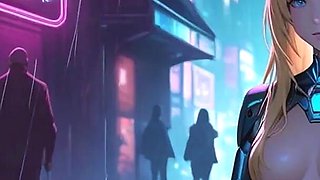 A Futuristic World with Beautiful Women and Cyborgs