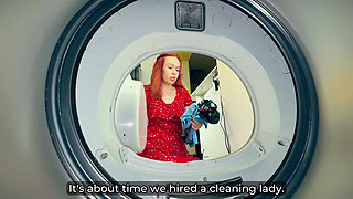 Stepson Fucks Stepmom Stuck in Washer - Hot Creampie Finish