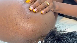 Sexy Buttplug Play with Petite Ebony - Huge Anal Creampie