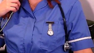 Sexy British Nurse Greene Plays with Her Pussy