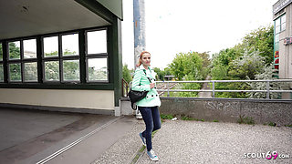 GERMAN SCOUT - Skinny Redhead Small Tits Girl Luciana Lucy Squirt at Pick Up Casting