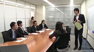 Ayami Shunka walks in an office naked and fucks with everyone
