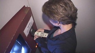 Short Hair Office Bitch Blowjobs Semen Lips Glory Hole Brunette Whore!