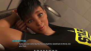 Misskitty2k takes part in a wild anime threesome with brassieres involved