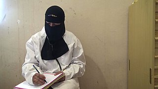Naughty Female Muslim Doctor Gives a Handjob to One of Her Patients