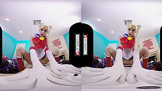 Blonde Beauty Seduces with Wild Uniform Passion