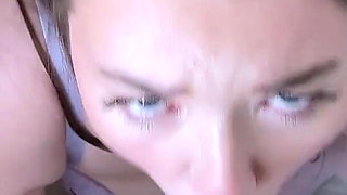 Gorgeous British student sucks cock and eats cum